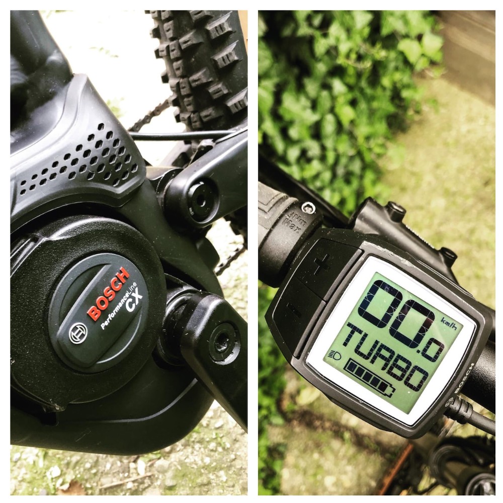 Электровелосипед E-MTB крупным планом